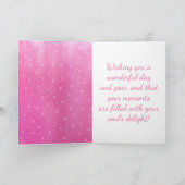 Pink Blends White Stars Happy Birthday Kaarten (Binnen)