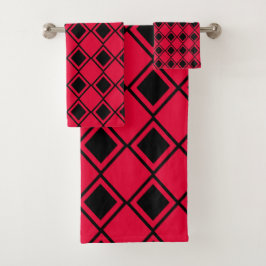 Pink Blob Harlequin Bad Handdoek