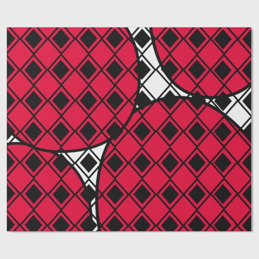 Pink Blob Harlequin Cadeaupapier (Vlak)