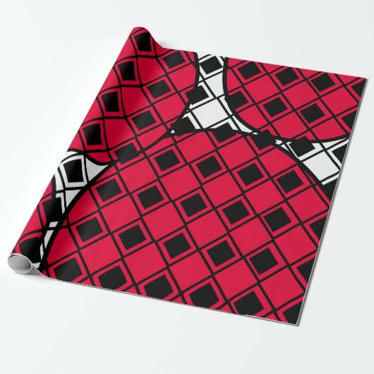 Pink Blob Harlequin Cadeaupapier (Uitgerold)