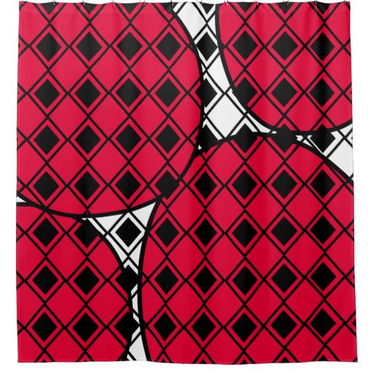 Pink Blob Harlequin Douchegordijn (Voorkant)