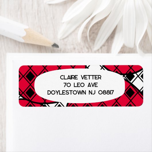 Pink Blob Harlequin Etiket (Insitu)