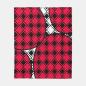 Pink Blob Harlequin Fleece Deken (Voorkant)