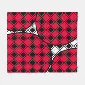 Pink Blob Harlequin Fleece Deken (Voorkant (Horizontaal))