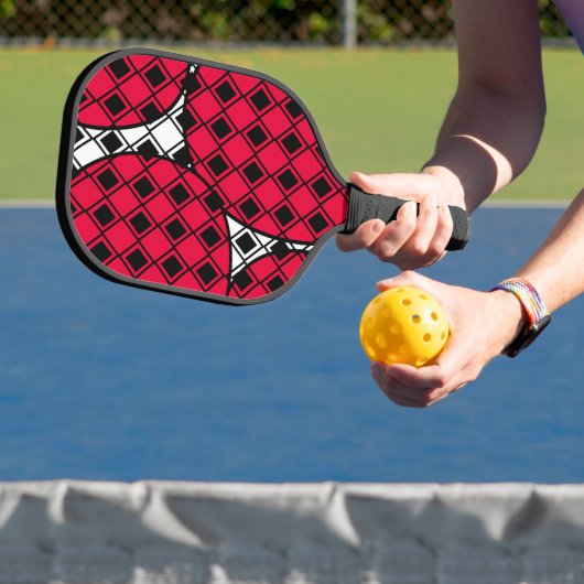 Pink Blob Harlequin Pickleball Paddle (Insitu)