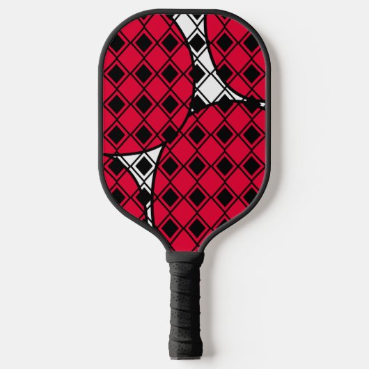 Pink Blob Harlequin Pickleball Paddle (Voorkant)