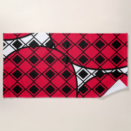 Pink Blob Harlequin Strandlaken