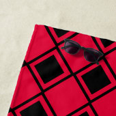 Pink Blob Harlequin Strandlaken (In situ)