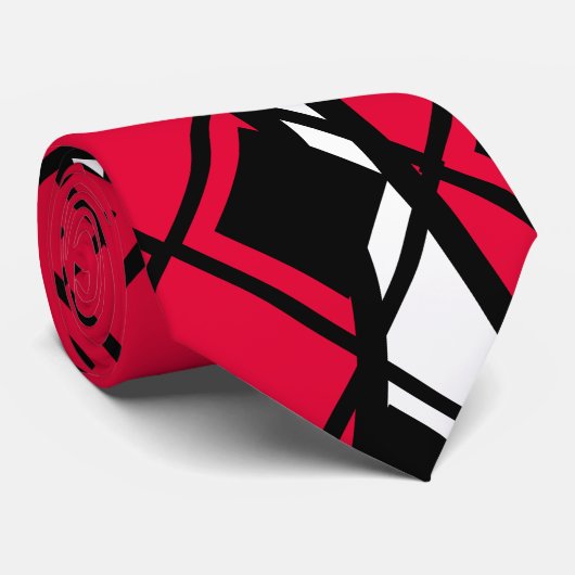 Pink Blob Harlequin Stropdas (Opgerold)