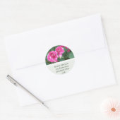 PInk Bloemenadres Stickers (Envelop)