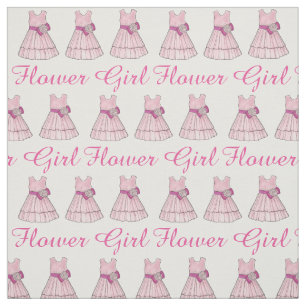 Pink Bloemenmeisje Dress Bridal Party Weddenschap Stof