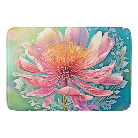 Pink Bloom Butterfly Dream Badmat (Voorkant)