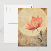 Pink Bloom & Moonlit Serenity Briefkaart (Voorkant / Achterkant)