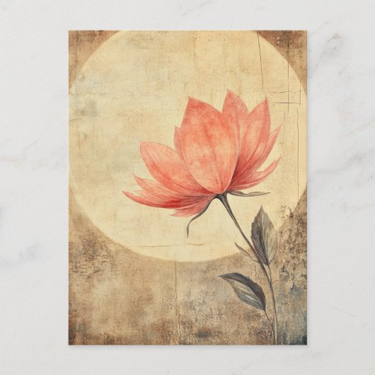 Pink Bloom & Moonlit Serenity Briefkaart (Voorkant)