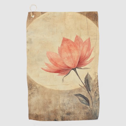 Pink Bloom & Moonlit Serenity Golfhanddoek (Voorkant)