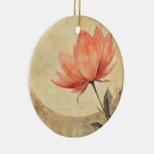 Pink Bloom & Moonlit Serenity Keramisch Ornament (Rechts)