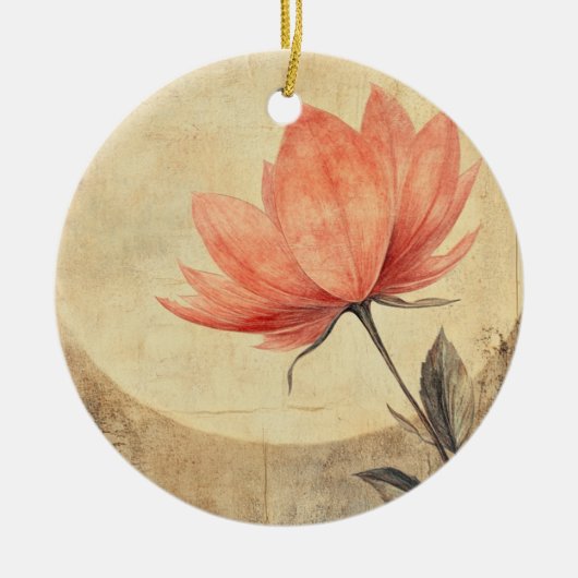 Pink Bloom & Moonlit Serenity Keramisch Ornament (Voorkant)