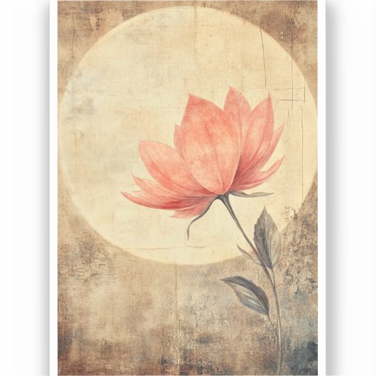 Pink Bloom & Moonlit Serenity Sticker (Voorkant)