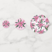 Pink Blooming Lily Baby shower Confetti (Voorkanten)