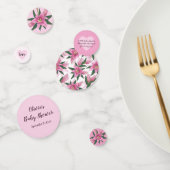 Pink Blooming Lily Baby shower Confetti (Groep)