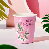 Pink Blooming Lily Papieren Bekers