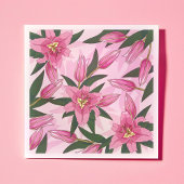 Pink Blooming Lily Servet