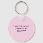 Pink Blooming Lily Sleutelhanger (Achterkant)