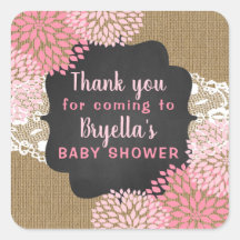 Pink Blooms bedankt voor het komen sticker