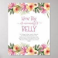 Pink Blooms Floral Hoe groot is het Belly Game van