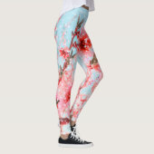 Pink blossom and flying petals (or snow?) leggings (Rechts)