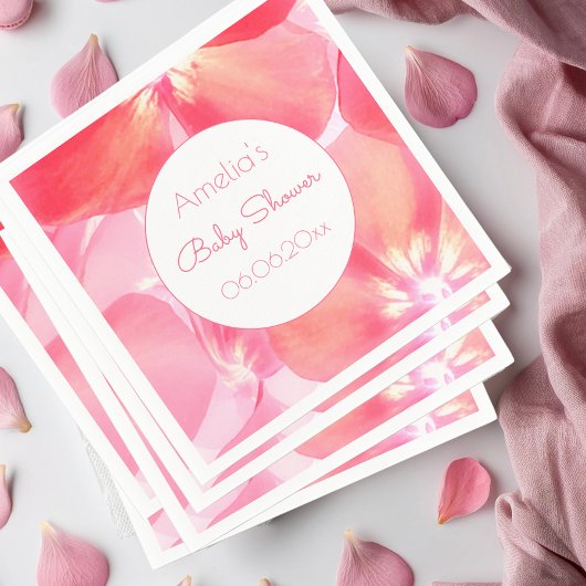 Pink Blossom Baby shower Servet