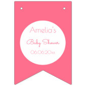 Pink Blossom Baby shower Vlaggetjes (Tweede vlag)