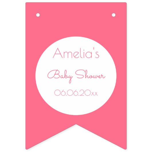 Pink Blossom Baby shower Vlaggetjes (Tweede vlag)