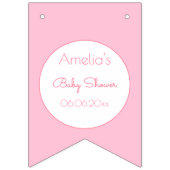 Pink Blossom Baby shower Vlaggetjes (Eerste vlag)