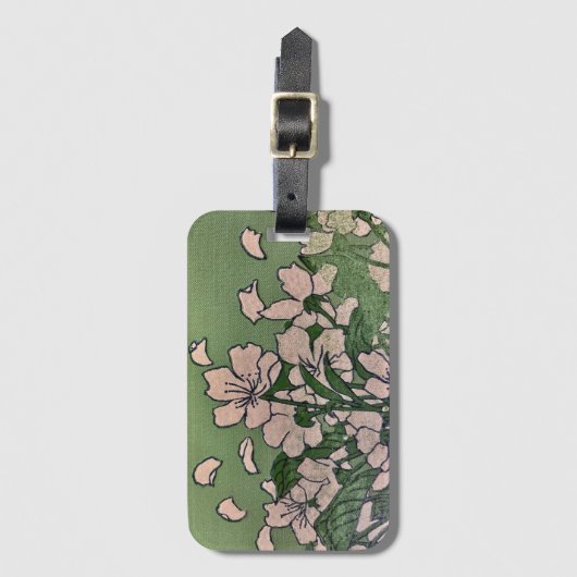 Pink Blossom Cascade Bagagelabel (Voorkant (verticaal))