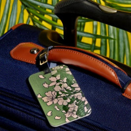 Pink Blossom Cascade Bagagelabel