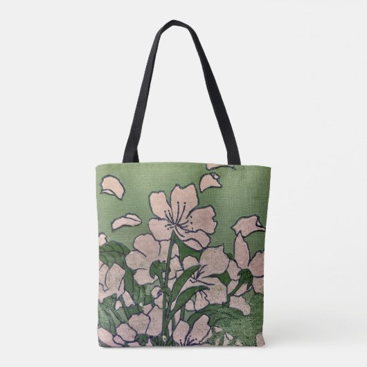 Pink Blossom Cascade Canvas tas (Achterkant)