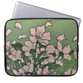 Pink Blossom Cascade Electronics Bag Laptop Sleeve (Voorkant)