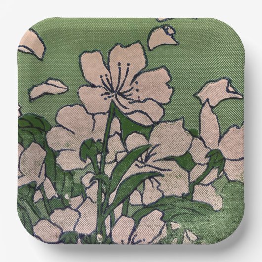 Pink Blossom Cascade Paper Bord (Voorkant)