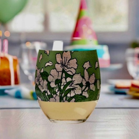 Pink Blossom Cascade Wijnglas Zonder Voet