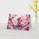 Pink Blossom Dragon Kaart (Gele Bloem)