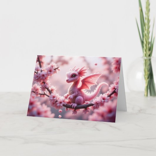 Pink Blossom Dragon Kaart (Voorkant)