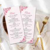 Pink Blossom – Elegant Sakura Flowers Wedding Programmakaart