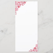 Pink Blossom – Elegant Sakura Flowers Wedding Programmakaart (Achterkant)