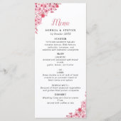 Pink Blossom – Elegant Sakura Flowers Wedding Programmakaart (Voorkant)