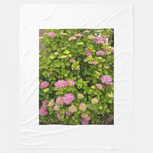 Pink Blossom Garden Throw Blanket Fleece Deken (Voorkant)