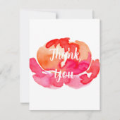 Pink Blossom gepersonaliseerd script wit dank u Bedankkaart (Voorkant)