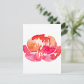 Pink Blossom gepersonaliseerd script wit dank u Bedankkaart (Staand voorkant)