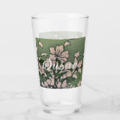 Pink Blossom Green Glas (Achterkant)