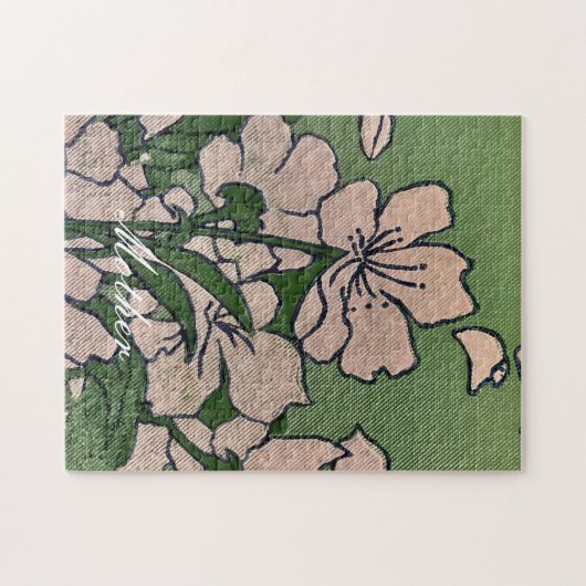 Pink Blossom Green Legpuzzel (Horizontaal)